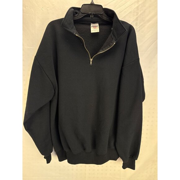 Vintage Jerzees XL Black Crewneck Sweatshirt Minimalist Whimsygoth Streetwear - Picture 2 of 7